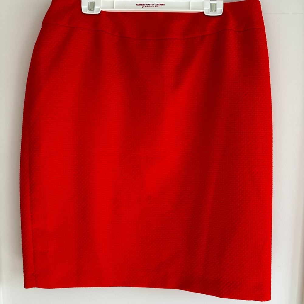 Beautiful Red Orange Kasper Pencil Skirt
